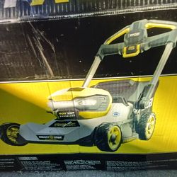 RYOBI 40V SELF PROPELLER LAWNMOWER 4.0AH BATTERY CHARGER AND BAG