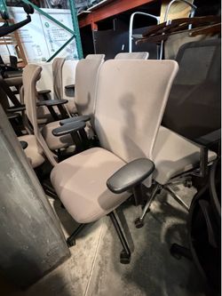 Knoll Life Ergonomic Task Chairs — Gray, Adjustable Arms (6 Available)