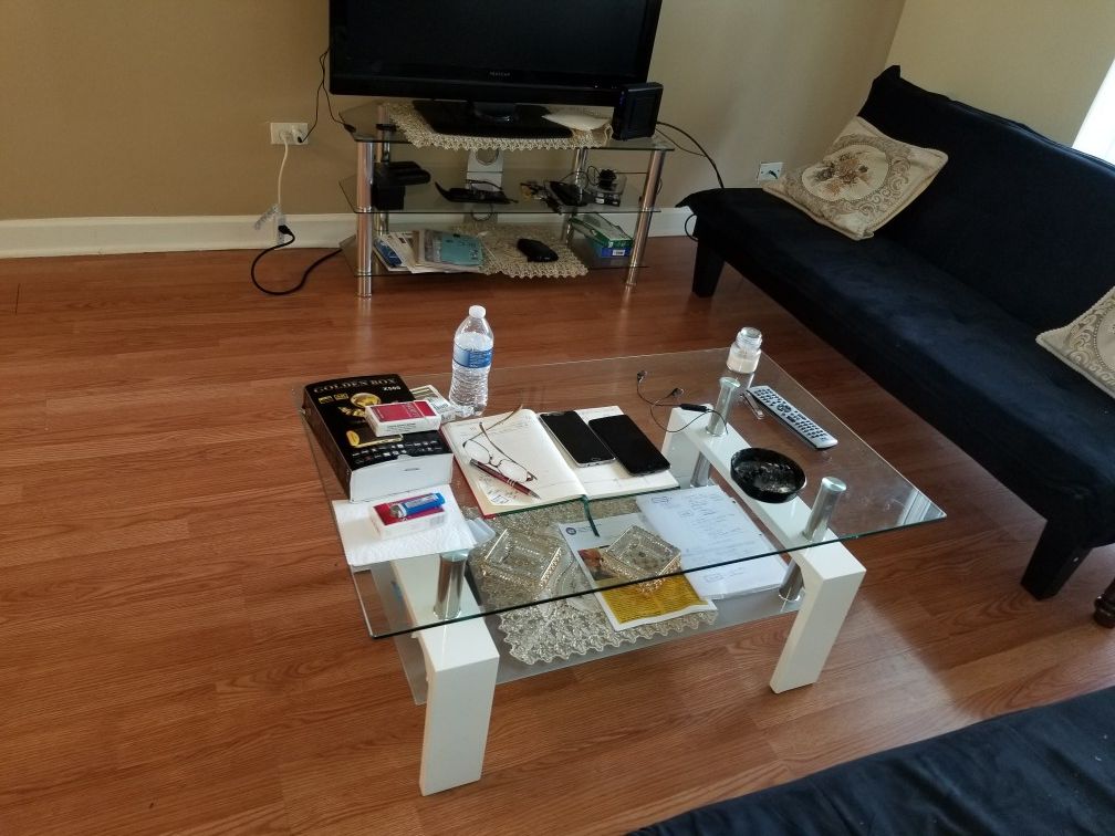 Modern glass coffee table