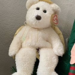 TY Baby Angel Gold Ribbon 12 " Great Condition
