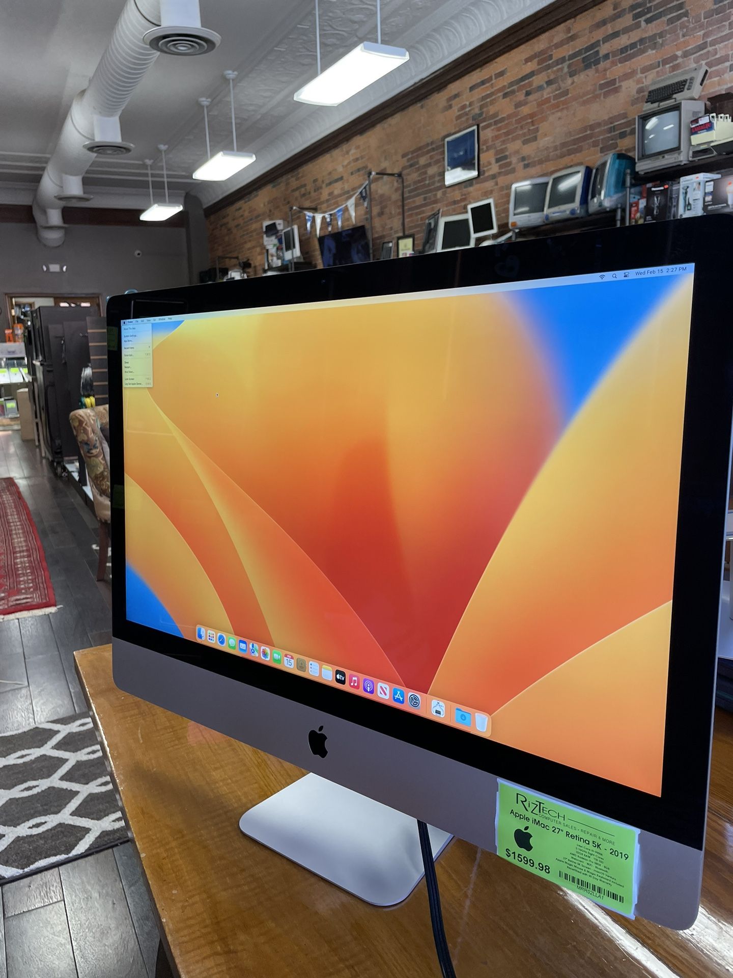2019 Apple iMac 27” Retina 5K i9 3.60GHz Eight Core 32GB 1TB SSD 8GB GPU Ventura +Magic Mouse&Keyboad
