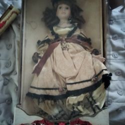 Authentic Hand Painted Porcelain Doll . This Model Is Very Rare!! 