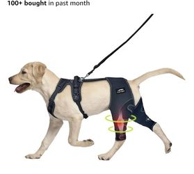 Dog Knee Brace for Torn ACL Hind Leg - Keeps Joints Warm and Stable, Upgraded Adjustable Leg Support, Dogs Rear Leg Wrap Harness Set for Leg Wound Car