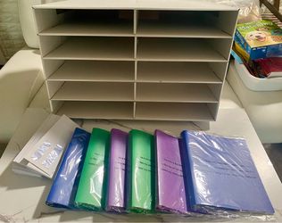 Construction store center, 6 plastic binders  & envelope