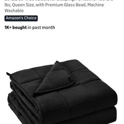 Weighted Blanket Cooling Heavy Blanket Breathable Blanket for Adults
20 lbs, 60" x 80", Black, for Sleeping, Perfect for 190-210 lbs, Queen Size, with