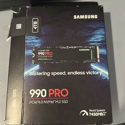 Samsung ssd 990 pro-4tb new open box