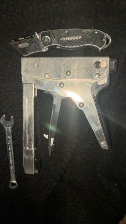 Staple Gun, Huskey Box Cutter, Wrenches ect...