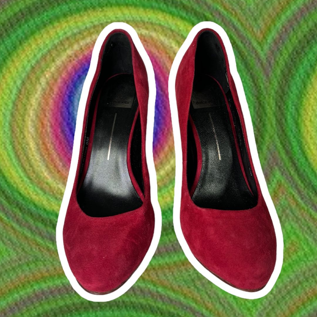 Dolce Vita Red Suede Pumps- size 8