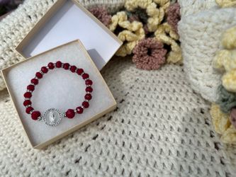 Red virgencita bracelet