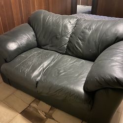 Green Leather Couch