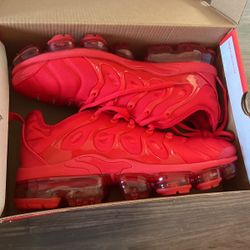 All Red Nike Vapormax  Plus 