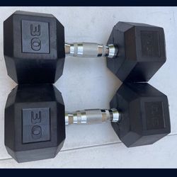 CAP Barbell, 30lb Rubber Hex Dumbbell, Single