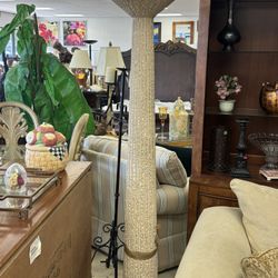 Large Vintage Pacific Coast Ltd Plaster Torchere Floor Lamp 80's - Retail: $595