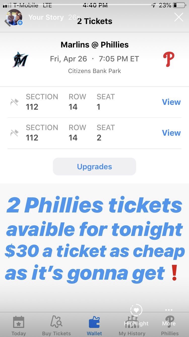 Phillies tickets!!!