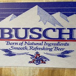 12” x 8” Busch Beer Tin Sign 