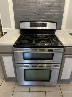 Jenn air dual fuel sale double oven range