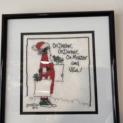 Framed Hand Stitched Picture