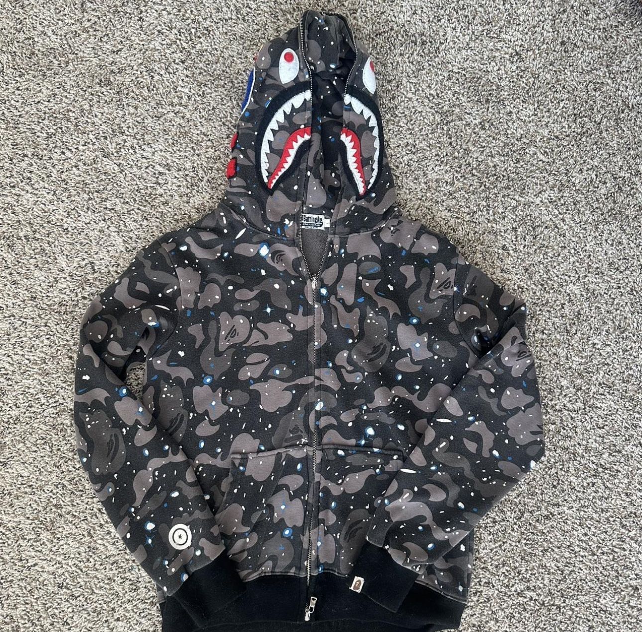 BAPE Space Camo Shark WGM Full-Zip Hoodie