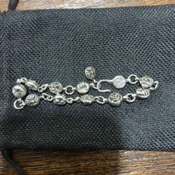 Hook Chrome Heart Bracelet 