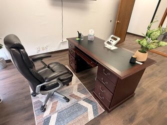 Executive desk plus chair