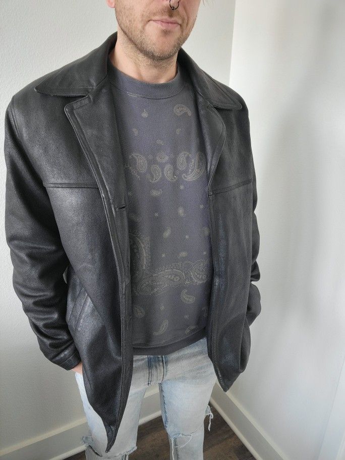 Black Leather Jacket With Liner