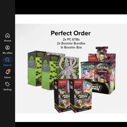 Pokemon 1 Perfect Order Booster Box, 2 booster bundles and 2 Pokemon Center Etbs