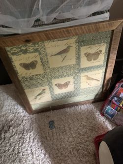 Brown wooded frame 