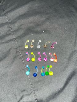 Colorful Belly Button Ring Set