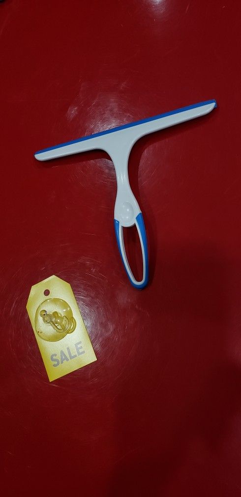 Squeegee for Shower Glass Doors, Window, Car Windshield Multi-Purpose Cleaning Wiper Tool 9.5 Iinch + Suction Hook Blue And Green New