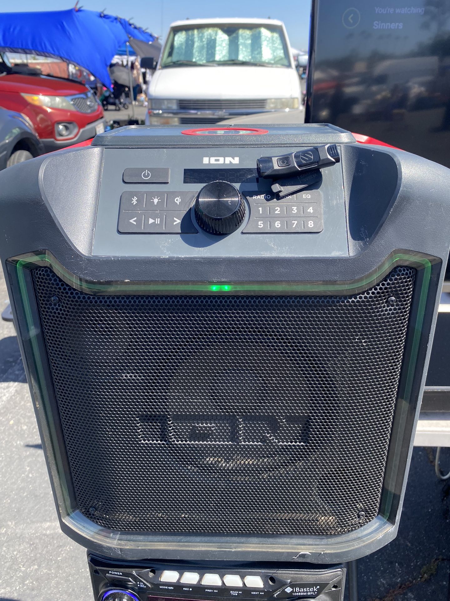Speaker ION Speaker With Bluetooth Portable Rechargeable SpeakerAdapter Great Sound Home Stereo AM/FM Stereo Speaker Bluetooth Speaker MAKE AN OFFER!