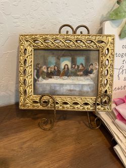 Last supper photo and stand