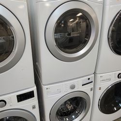 LG Front Loading Washer And Stackable Electric 220volt Dryer Set 
