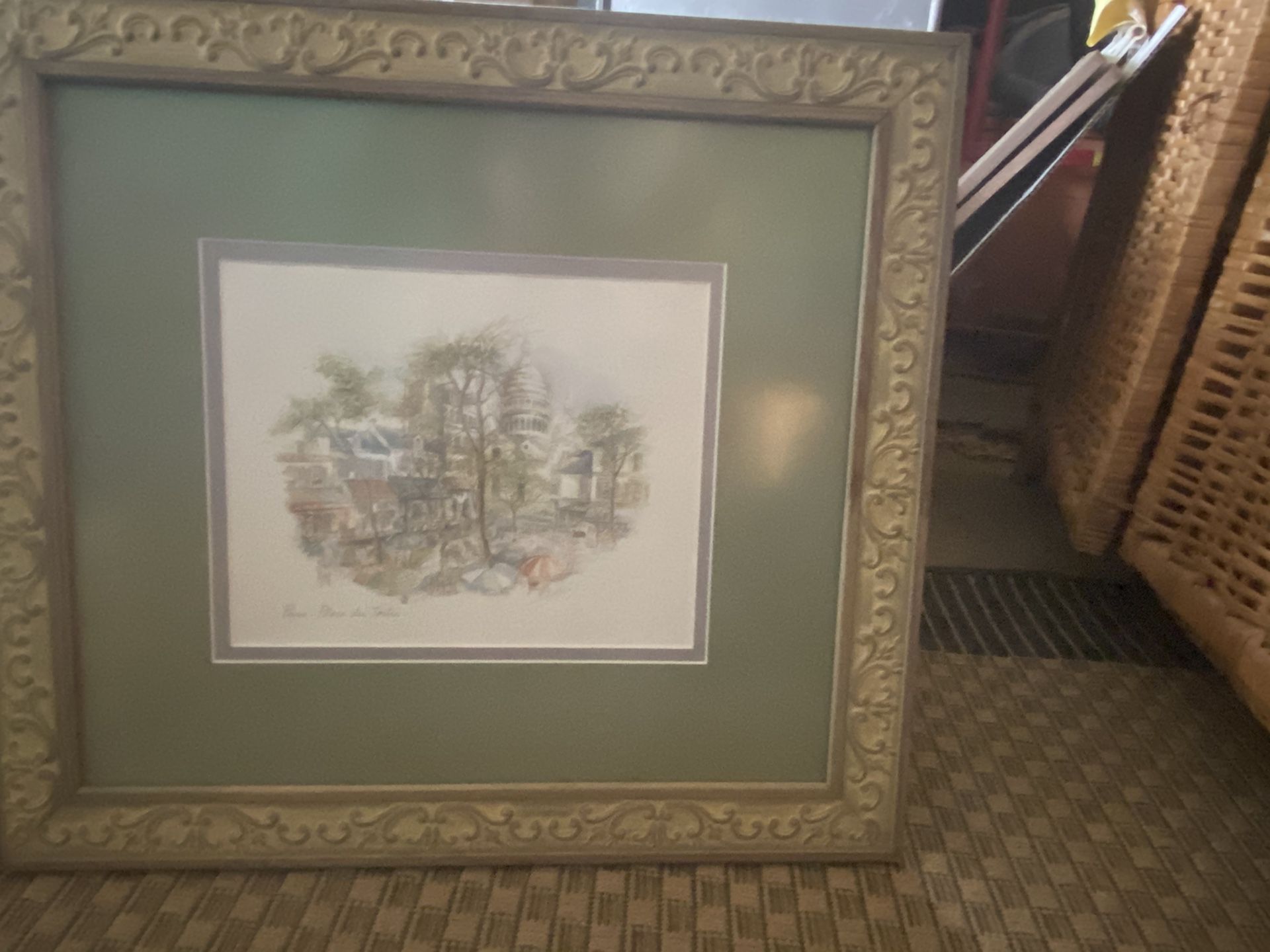 Paris Cafe- Professional Framed Signed Print $10 pick up 107th Ave and Camelback road