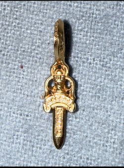 Chrome Hearts 22k stacked gold dagger