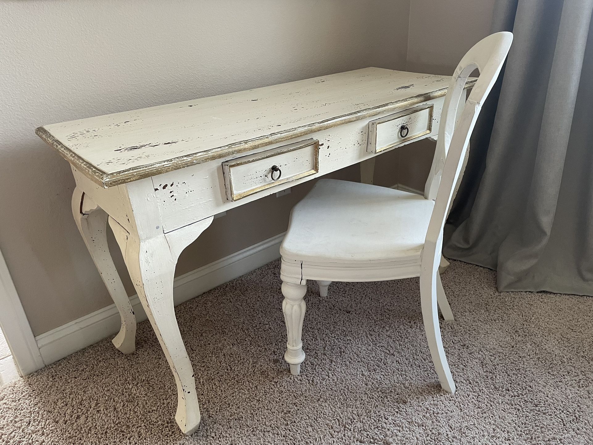 Elegant Distressed Desk/Console Table