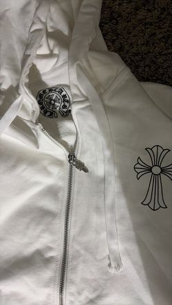 white chrome heart hoodie doing pick ups or trade
