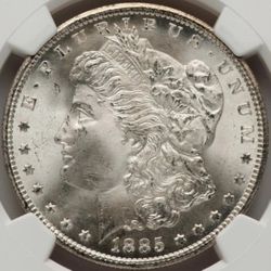 1885-CC Uncirculated Morgan Dollar $1
