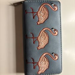 blue flamingo wallet 