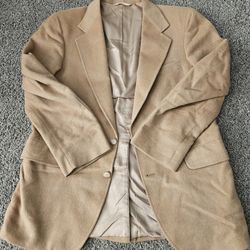 Frank Mondelli Camel Hair Blazer Mens Custom Tailored 100% Camel Hair USA 21x28