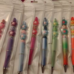 Double Flower Beaded Ink Pens 