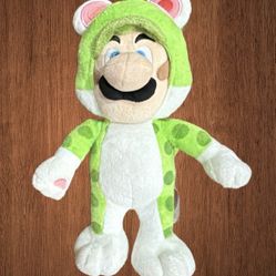 SUPER MÁRIO 3D WORLD LUIGI GREEN CAT SUIT COSTUME PLUSH TOY.10” 2014