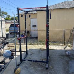 Squat Rack With Bar And 2x 45lb Plates