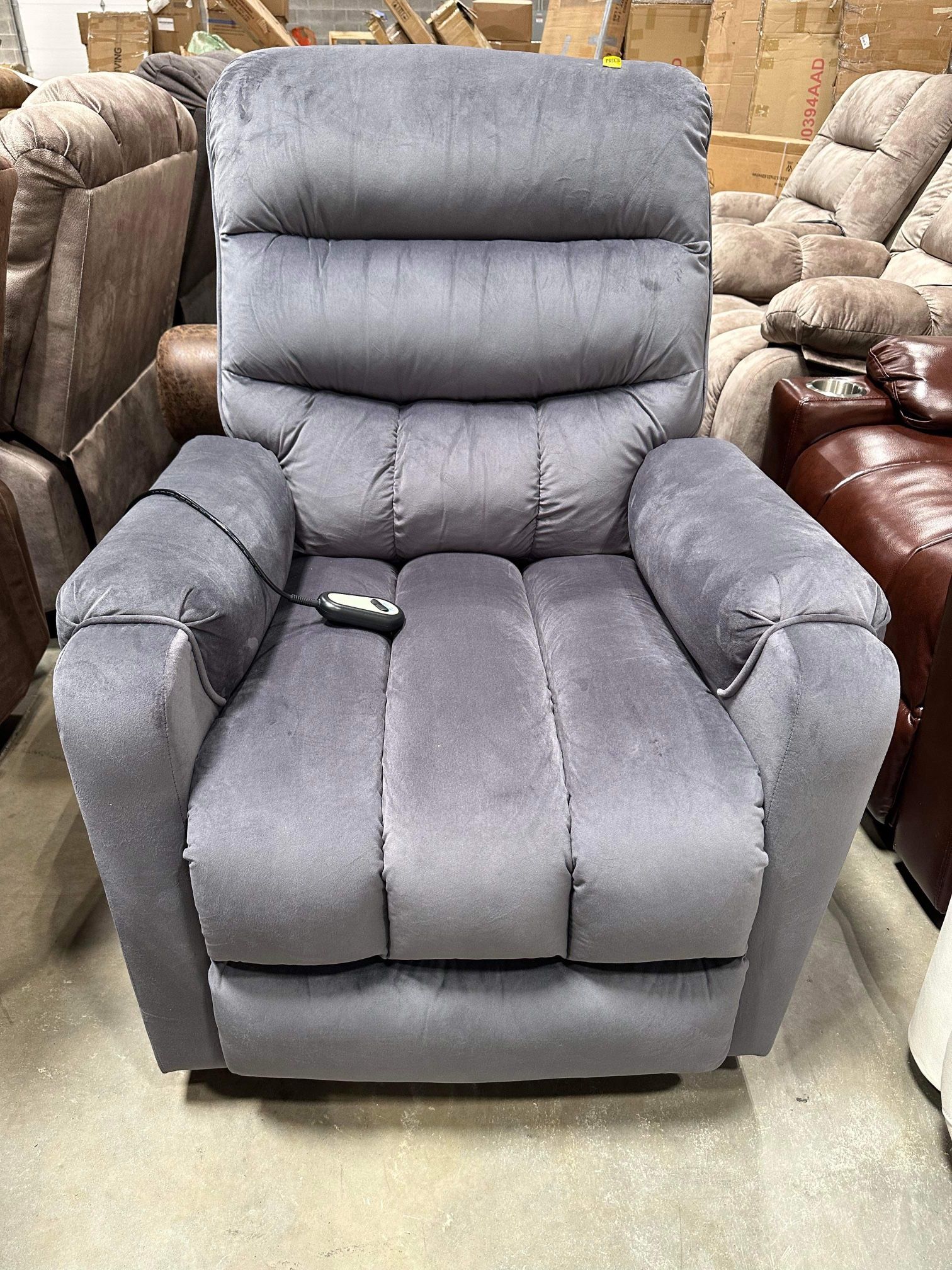 Upholstered Super Soft Lift Assist Power Recliner with A Pocket