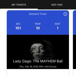 Lady Gaga  The MAYHEM Ball  Thursday Feb 19th 