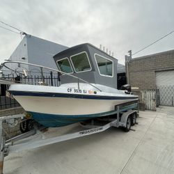 1970 20’ Skipjack Custom Pilothouse with 2023 Mercury 225 Fishing Boat