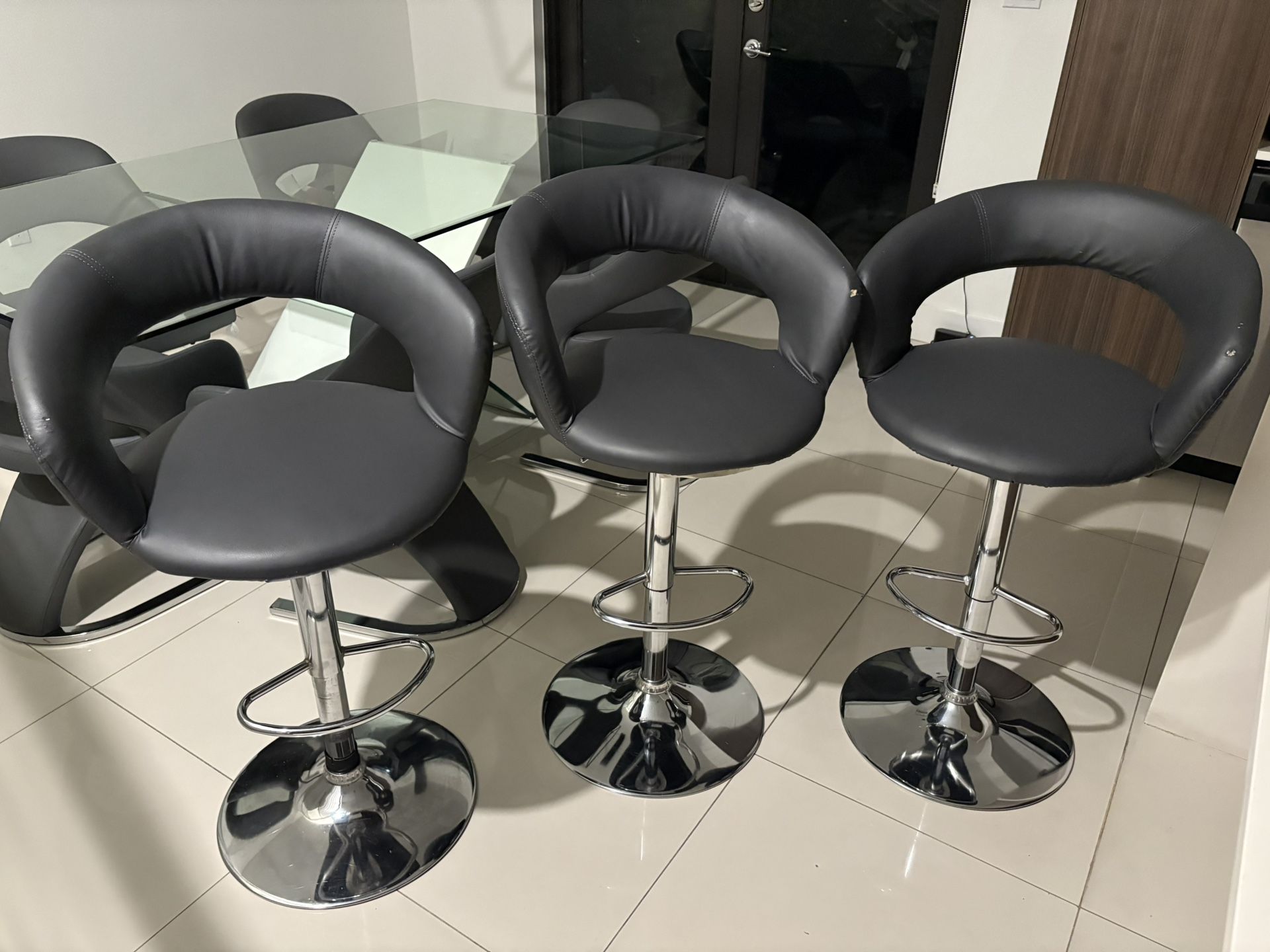 3 Gray Stools AS IS PICKUP