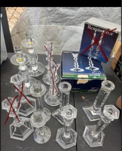 Crystal candle holders