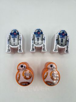Star Wars Small Plastic Containers Set (5 Pcs) - R2-D2 & BB-8