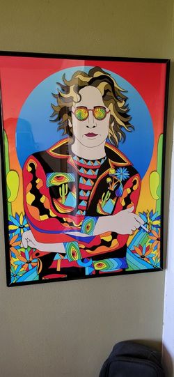 John Lennon Print 18x24 Inch Framed