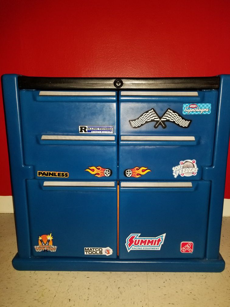 Kids Toy cabinet blue with Bins